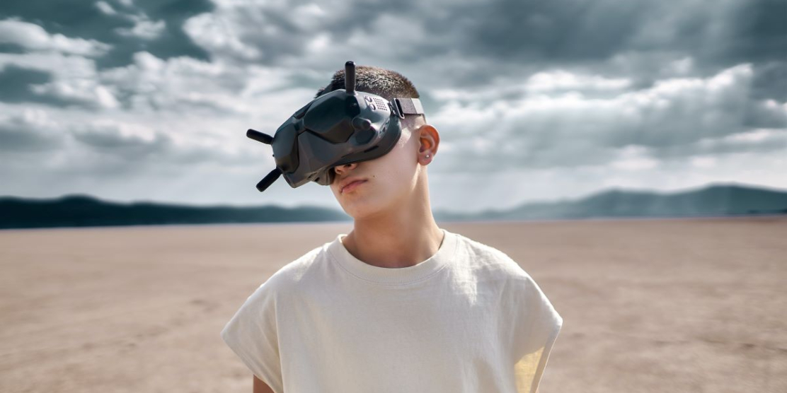 A boy with goggles